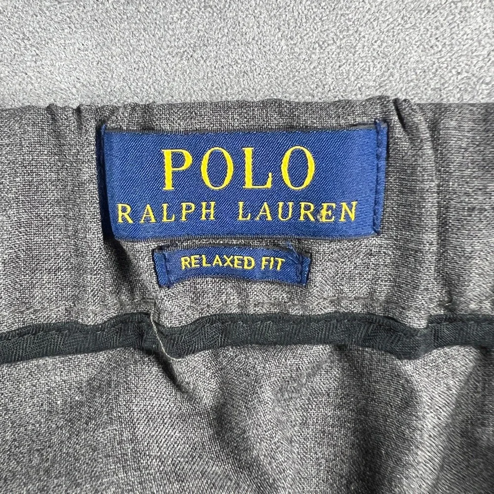 Polo Ralph Lauren Men's Relaxed Fit Gray Wool Blend Drawstring Pants Size Large